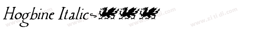 Hogbine Italic字体转换